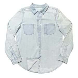 Vintage Light Blue Denim Shirt by pull &. Bear size medium